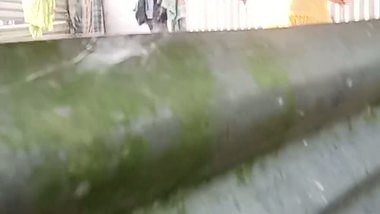 Neighbor Bengali aunty bathing outdoor caught on camera