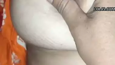 Village wife big melons pressing and pussy fucking