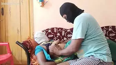 Amateur XXX video of masked robber fucking Desi on the couch
