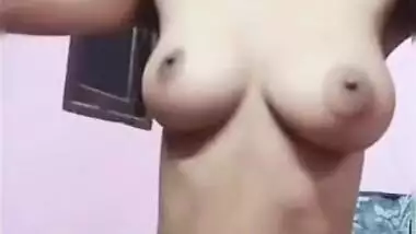 Today Exclusive- Cute Desi Girl Showing Her Boobs On Live Show Part 1