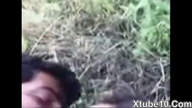 Sucking hot tamil girl’s big boobs in forest