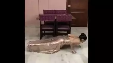 Push-Ups in Gown and High Heels