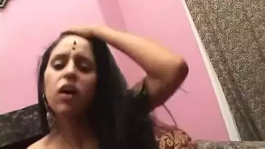 Petite Indian girl with small tits is dripping in cum