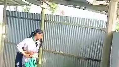 Bengali college girl outdoor standing fuck