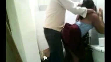 Horny teen Assamese couple fuck in mall washroom