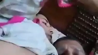 Old man playing with big boobs of daughter in law