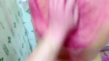Indian milf bathing