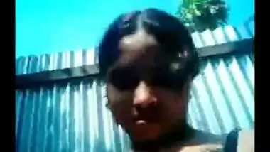 Big boobs indian village bhabhi outdoor bath selfie