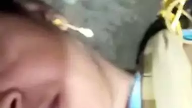 Tattooed Tamil aunty shows big long nipples to lover