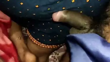 Son touches dick to his mom and cums on her in desi sex MMS