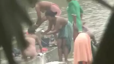 Desi Village Women Bathing In River