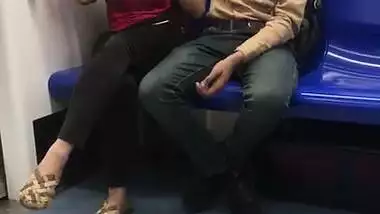 Lover Kissing In Metro train