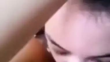 Cute homely lesbian cunt licking and orgasm