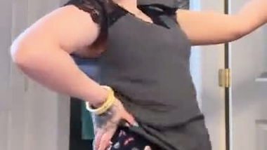 Indian girl dancing on hindi song