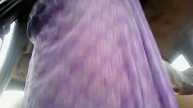 Southindian Aunty adjust her dress after fuck in CAR