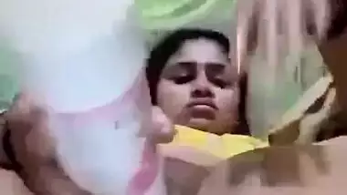 Desi babe using room freshener bottle to masturbate