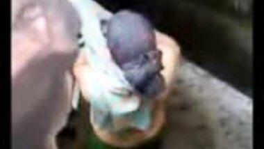 Northindian Girl's open place bathing exposed