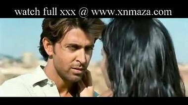 Katrina Kaif and Hrithik Roshan Hot and Sexy Kiss Scene