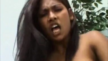 Tight wet black pussy in an interracial sex video