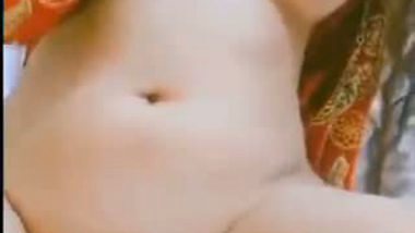 Horny girl showing sharp big boobs and pussy