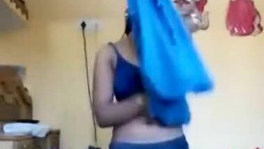 Cute telugu girl Priya changing her dress after bath!!