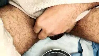 Hardcore cock is shaved by his girlfriend with naked pussy with hindi audio