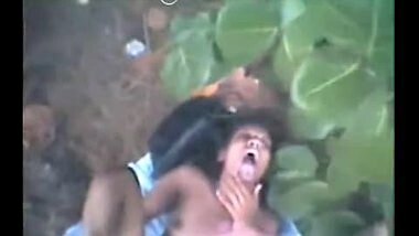 having a hot sexy girl sex in garden