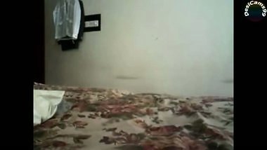 My naked GF speaks on the phone while sucking my dick