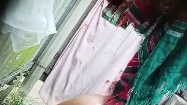 Outdoor nude bath video update of viral busty MILF