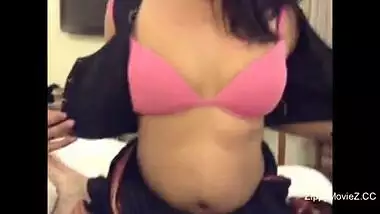 Hot Desi bhabhi exposes huge boobs and puts condom