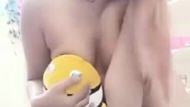 Swathi Naidu masturbating with a water bottle