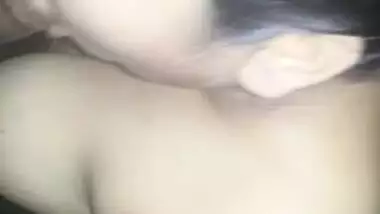 Desi housewife giving blowjob to her husband