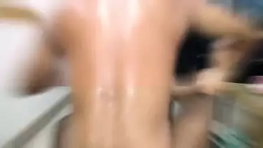 Busty sister pissing on my face riding me on the floor