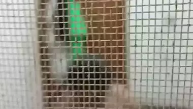 Huge boobs MILF naked in the bathroom viral MMS