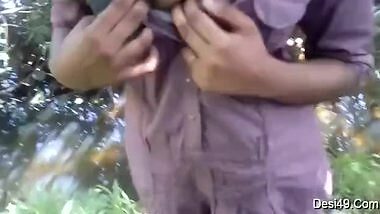 Jealous BF will Desi GF so she wants quick sex in jungle