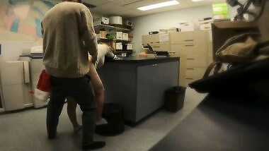 CAUGHT fucking my boss in the storage room at office Christmas party