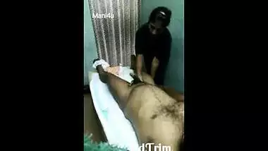 Indian parlour girl giving hot handjob session