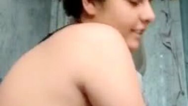 Indian girlfriend in shower