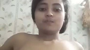 Sexy Bengali girl topless selfie video making