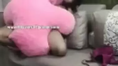 Indian teen is so horny that rubs twat against big plush toy on camera