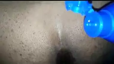 indian Horny Desi Pune wife first time anal with coconut oil and loud moaning