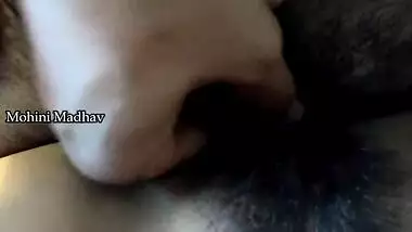 Husband makes XXX video of himself fucking Desi wife's fuzzy snatch