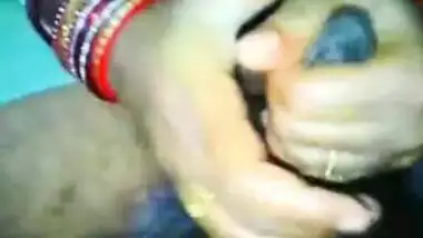 Desi wife hubby's cock masage and handjob with cumshot