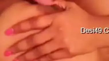 Today Exclusive- Horny Nri Girl Sucking Her Boobs And Shows Wet Pussy