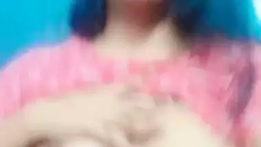 Sharp nose girl showing her untouched big boobs