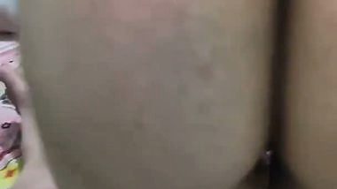 Brown haired cam girl boob pressing and pussy fingering