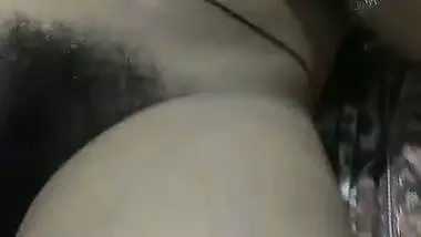 Shy GF hairy pussy capture by boyfriend before sex