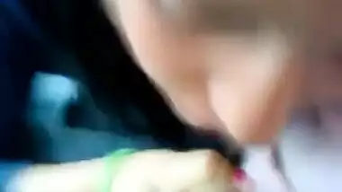 Tamil girl sucking penis inside the car