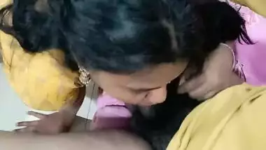 Busty Tamil Milf wife eating cum