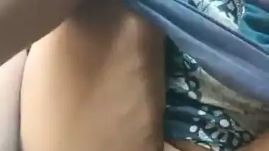 Local village lady showing big boobs and hairy choot